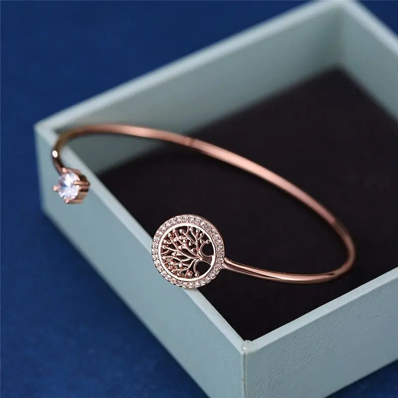 Bracelet The Tree of Life Without Time Limit Adjustable – Rose Gold / One Size