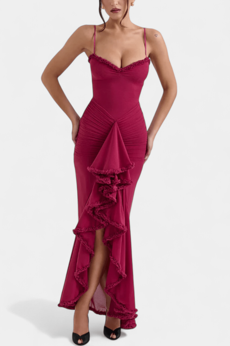 Élodie – Corset dress – Bordeaux / XS