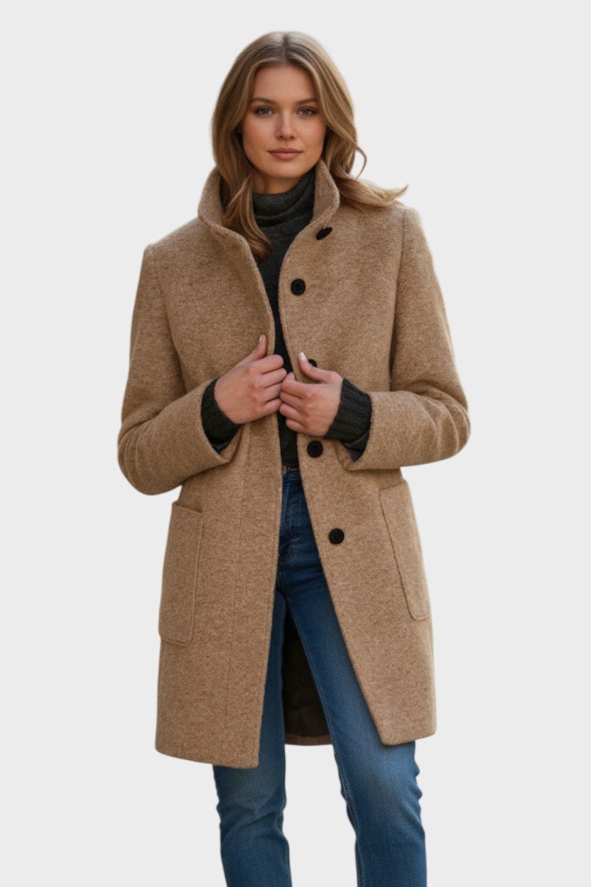 Fiora – Elegant jacket in Nordic design – Camel / S