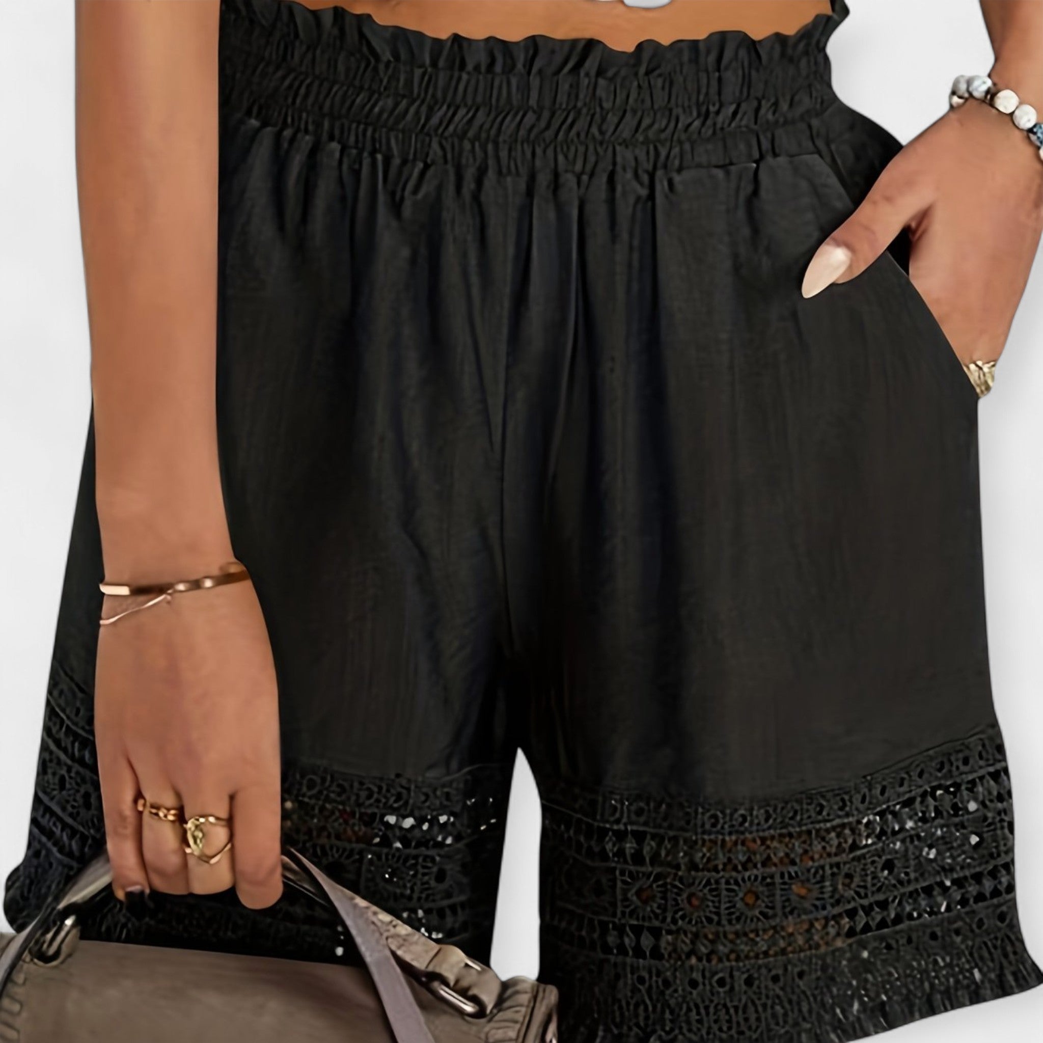 Ida – Lace Shorts – Blue / S