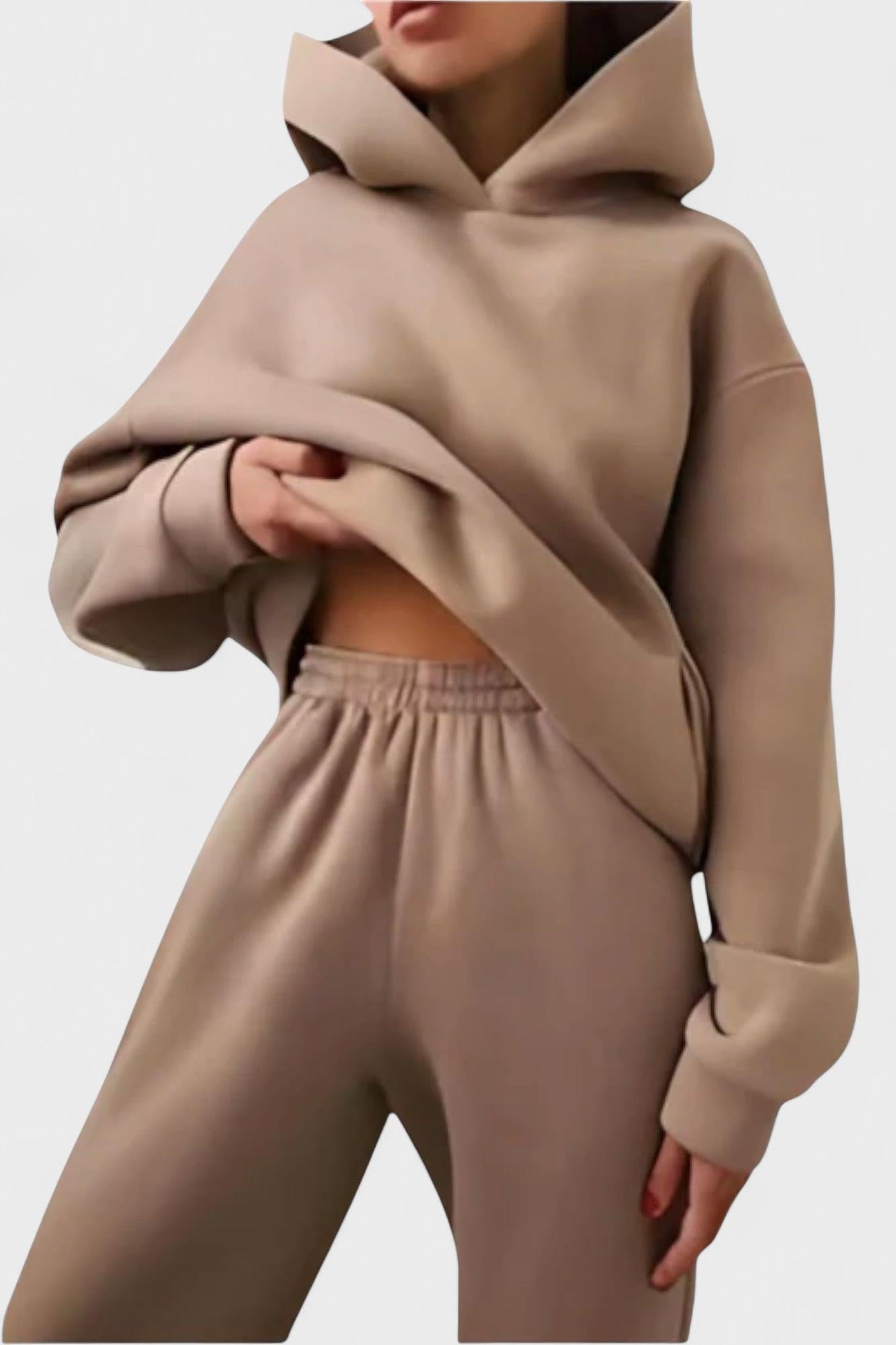 Karla – Long sleeve set – Beige / S