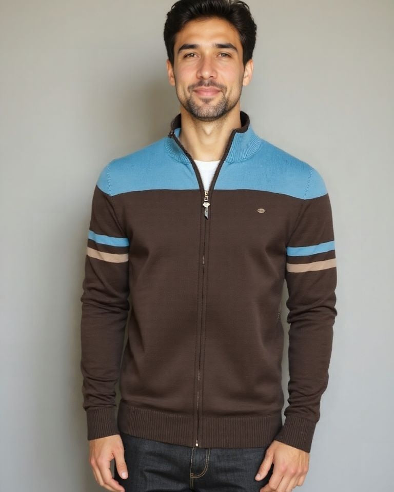 Mathias – Zip-Up Cardigan – Black / S