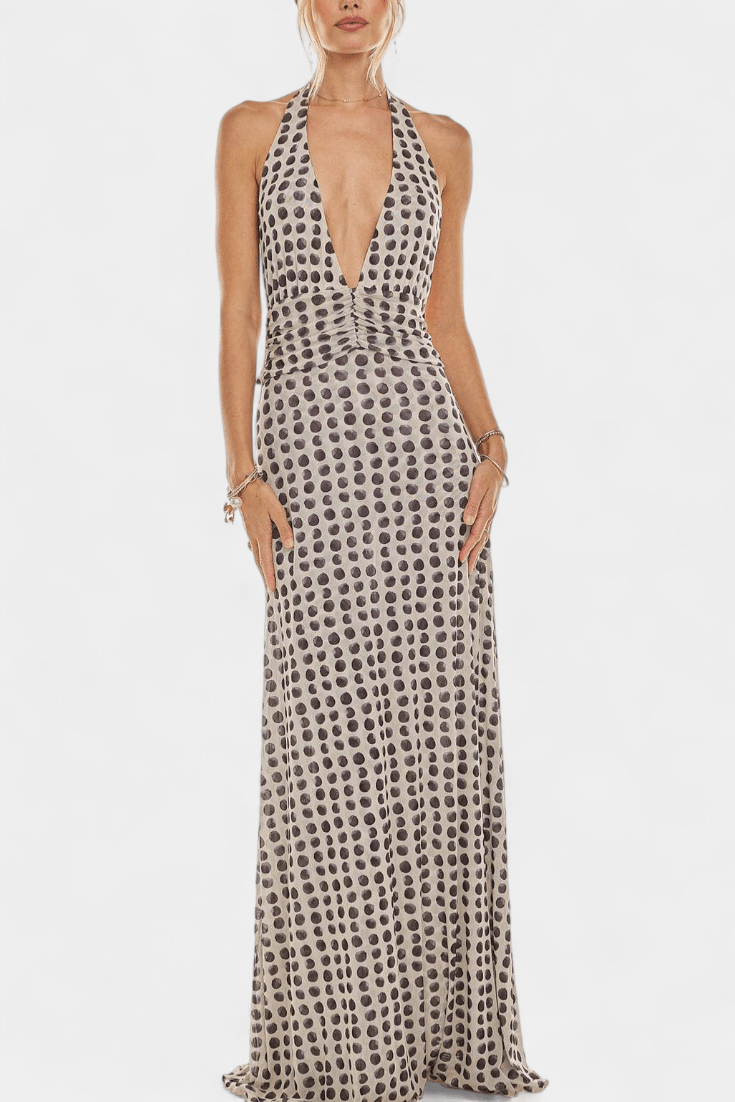 Olivia – Maxi Dress – Brown / S