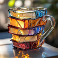 Taza 3D Artesanal Única para Amantes de los Libros