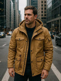 Adrian – Fleece Bomber Jacket – Khaki / M