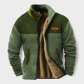 Adrien – Stylish men's fleece jacket with thermal lining – Light Beige / M