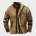 Adrien – Stylish men's fleece jacket with thermal lining – Light Beige / XL