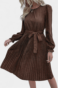 Agnes – Leopard pleated – Brown leopard / M