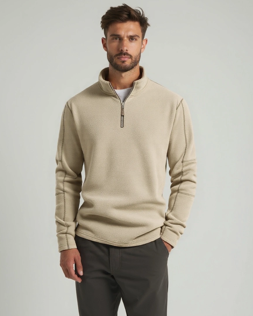 Alpine – Half-Zip Jumper – Khaki / S