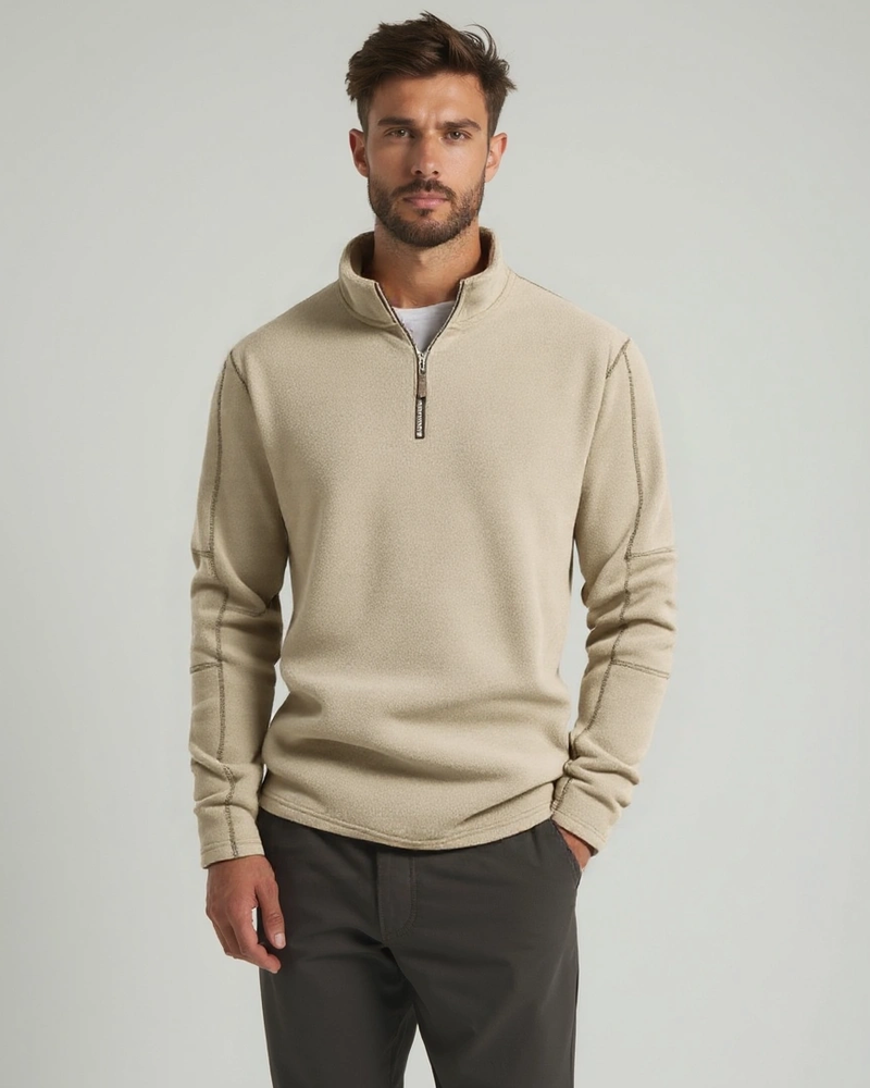 Alpine – Half-Zip Jumper – Khaki / S
