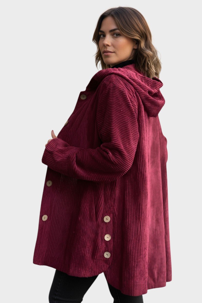 Amalie – Elegant velvet jacket in luxurious design – Bordeaux / S