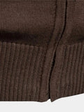Anders – Zip-Up Knit Cardigan – Black / XL