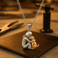 Aneta – Elegant necklace with pendant – Black dog
