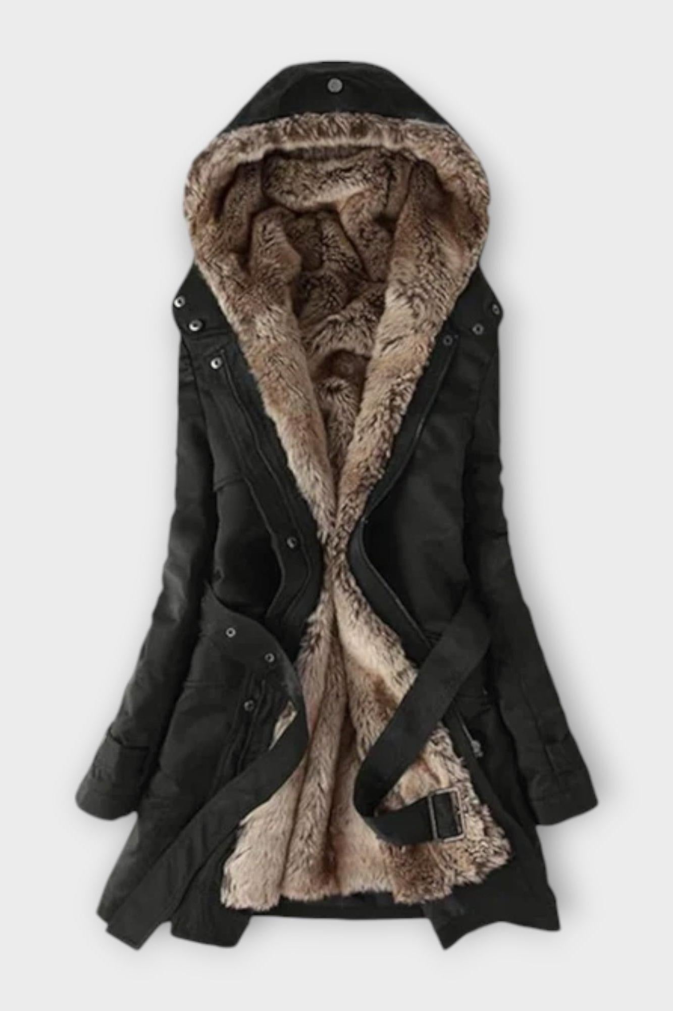 Astrid – Elegant winter coat – Black / S