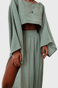 Astrid – Long sleeve set – Sage Green / M