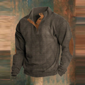 Aubin – Stylish ribbed sweatshirt – Green / L