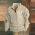 Aubin – Stylish ribbed sweatshirt – Green / XL
