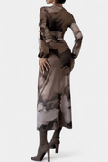 Augusta – V-neck dress – S / Black