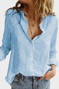 Aurora – Linen blouse – White / L