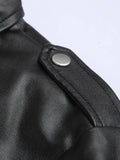 Austin – Classic Biker Leather Jacket – Black / XL