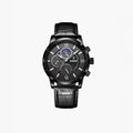 Belluno – Classic leather Watch – Full Black