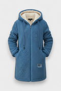 Birgitta – Elegant fleece jacket in Nordic design – Blue / M