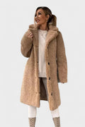 Birgitte – Elegant teddy jacket in luxurious design – Light Brown / M