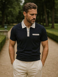 Bjørn – Elegant golf polo – Navy Blue / M