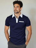 Bjørn – Elegant golf polo – Navy Blue / XL