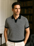 Carsten – Corsaire White Polo – Black / M