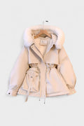 Cecilie – Elegant winter jacket in luxurious design – White / S