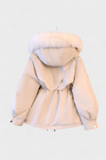 Cecilie – Elegant winter jacket in luxurious design – White / M