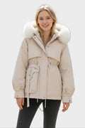 Cecilie – Elegant winter jacket in luxurious design – White / XS