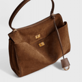 Cecilie – Gold Lock Bag – Brown