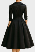 Ceryn – Satin Midi Dress – Black / M