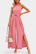 Clara – Asymmetric jumpsuit – Pink / L