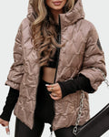 Ditte – Cotton hooded jacket – Brown / S