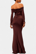 Ditte – Maxi Off-Shoulder – Brown / L