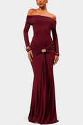 Ditte – Maxi Off-Shoulder – Brown / XL