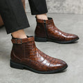 Dylan – Boots with buckle in synthetic leather – Brown / 42