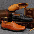 Elegant Leather Loafers – Light Brown / 39