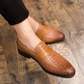 Elegant Woven Loafers – Brown / 41