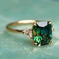 Elegant square ring with emerald – 16