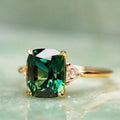 Elegant square ring with emerald – 15