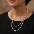 Elegant gold necklace with pearl – image 2