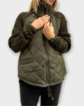 Elin – High collar jacket – Khaki / L