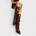 Elina – Leather Boots – Bordeaux / 40