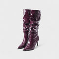 Elina – Leather Boots – Bordeaux / 37