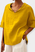 Ellen – Linen shirt – Green / M
