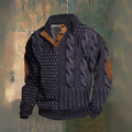 Éloi – Stylish jumper with High Collar – Blue / M